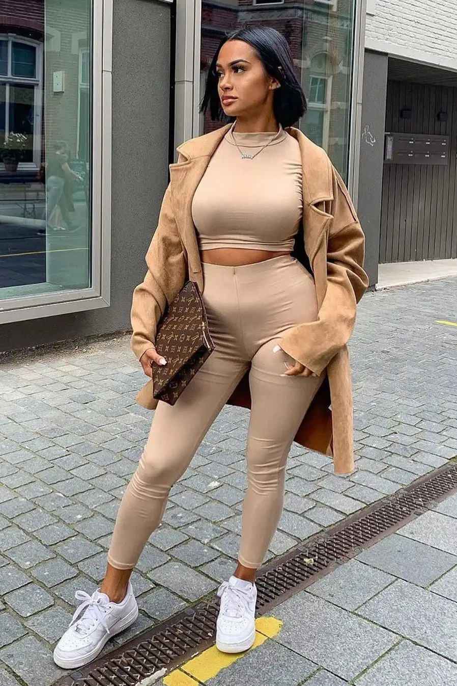 Meet At My Favorite Spot Legging Set - Taupe