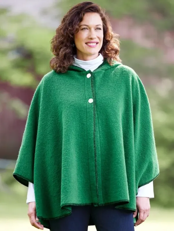 Women's Hooded Berber Fleece Cape
