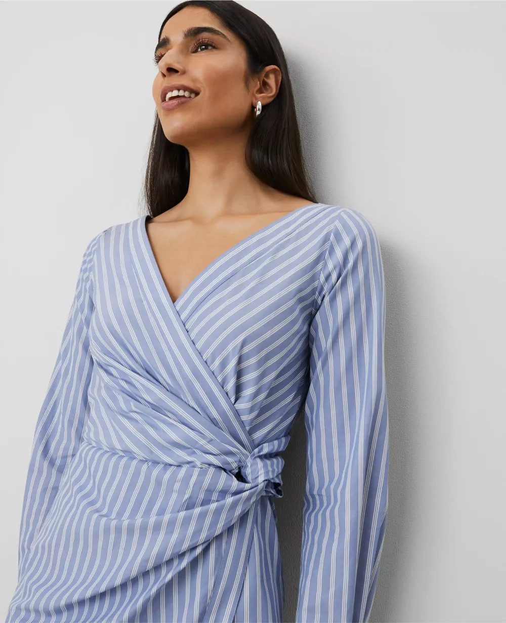 Striped Asymmetric Shirtdress