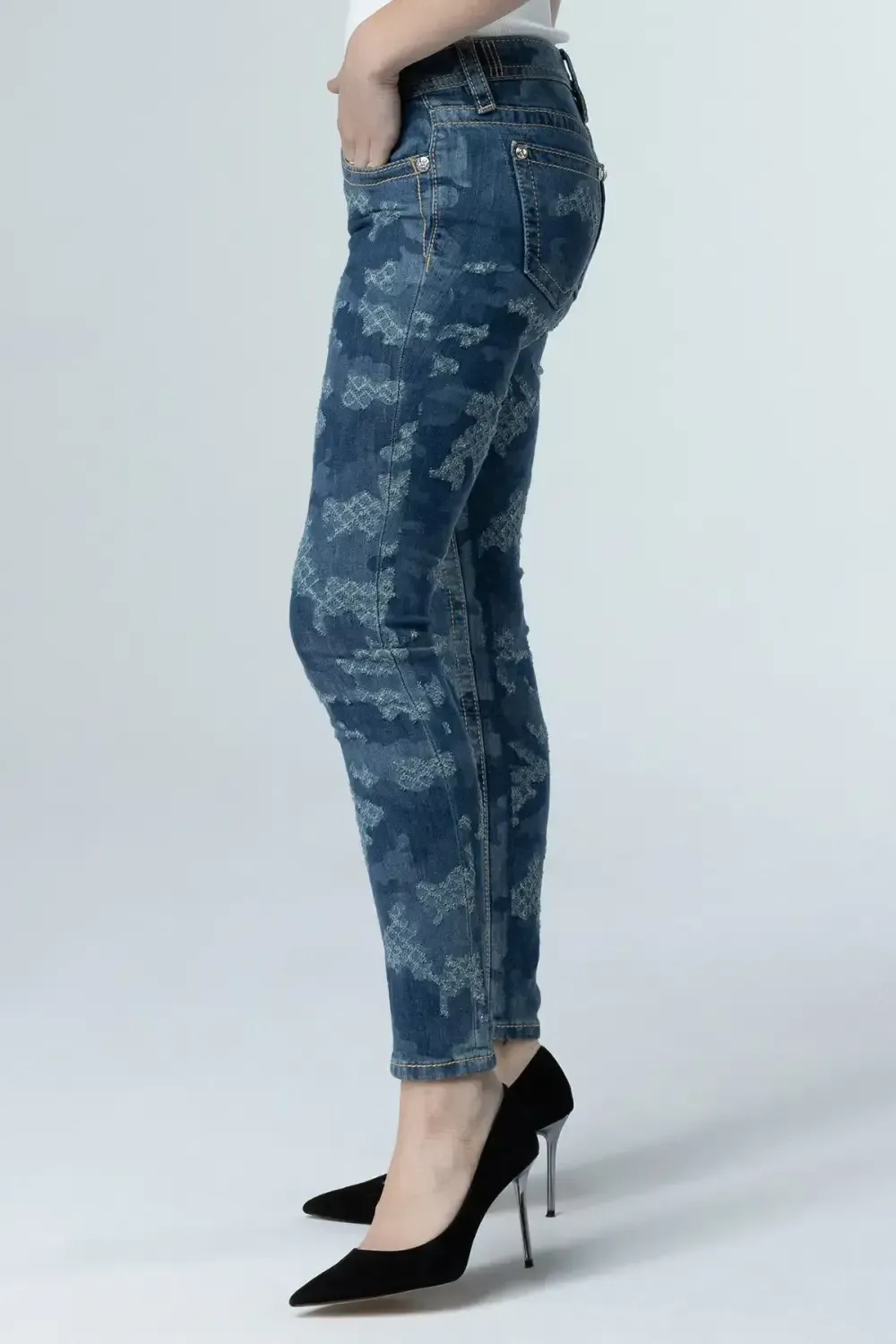 Denim Camo Skinny Jeans