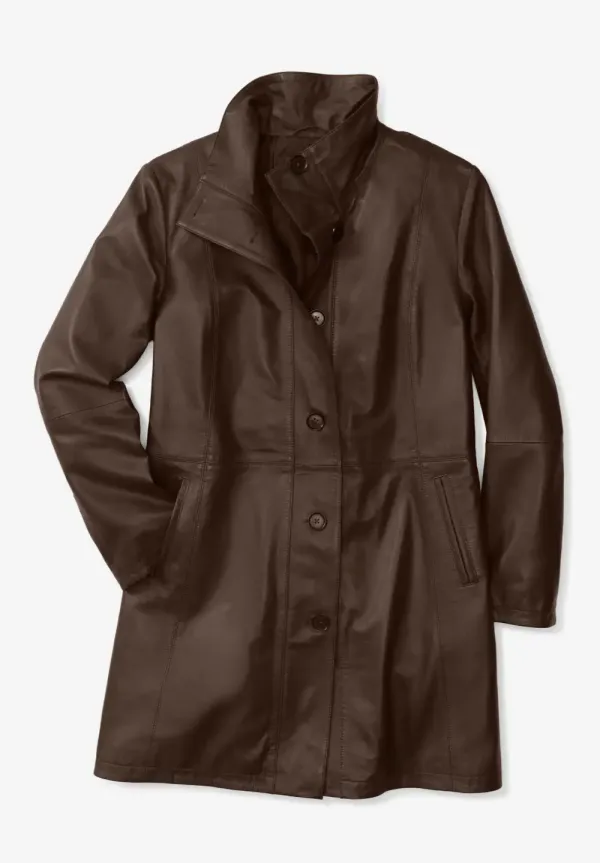 Leather Swing Coat