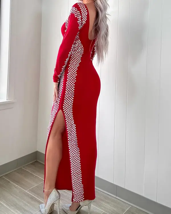 Charm Mirrored Maxi Dress - Red