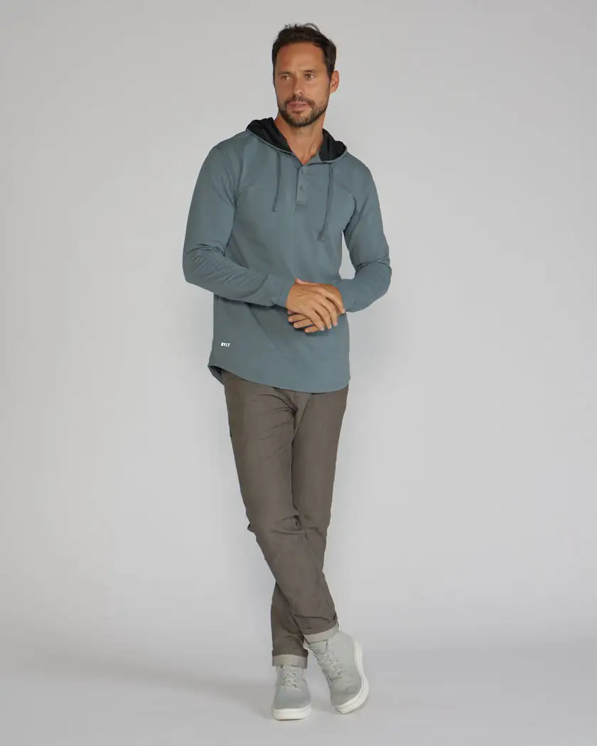 Drop-Cut: Lux Hooded Henley