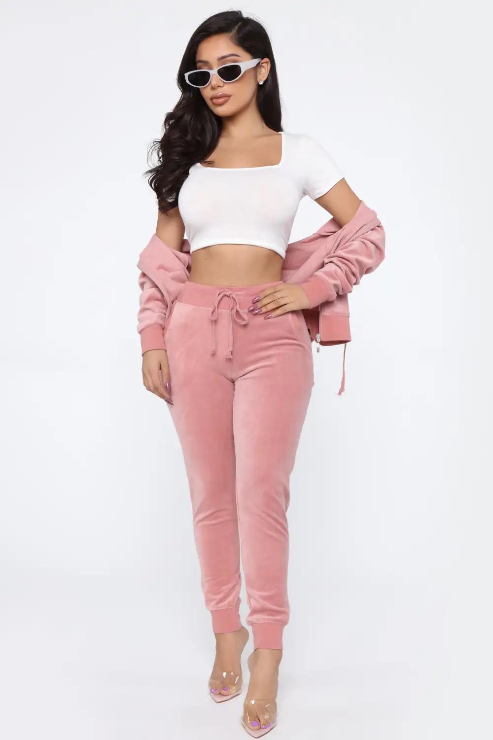 The Original Trendsetter Velour Set - Mauve