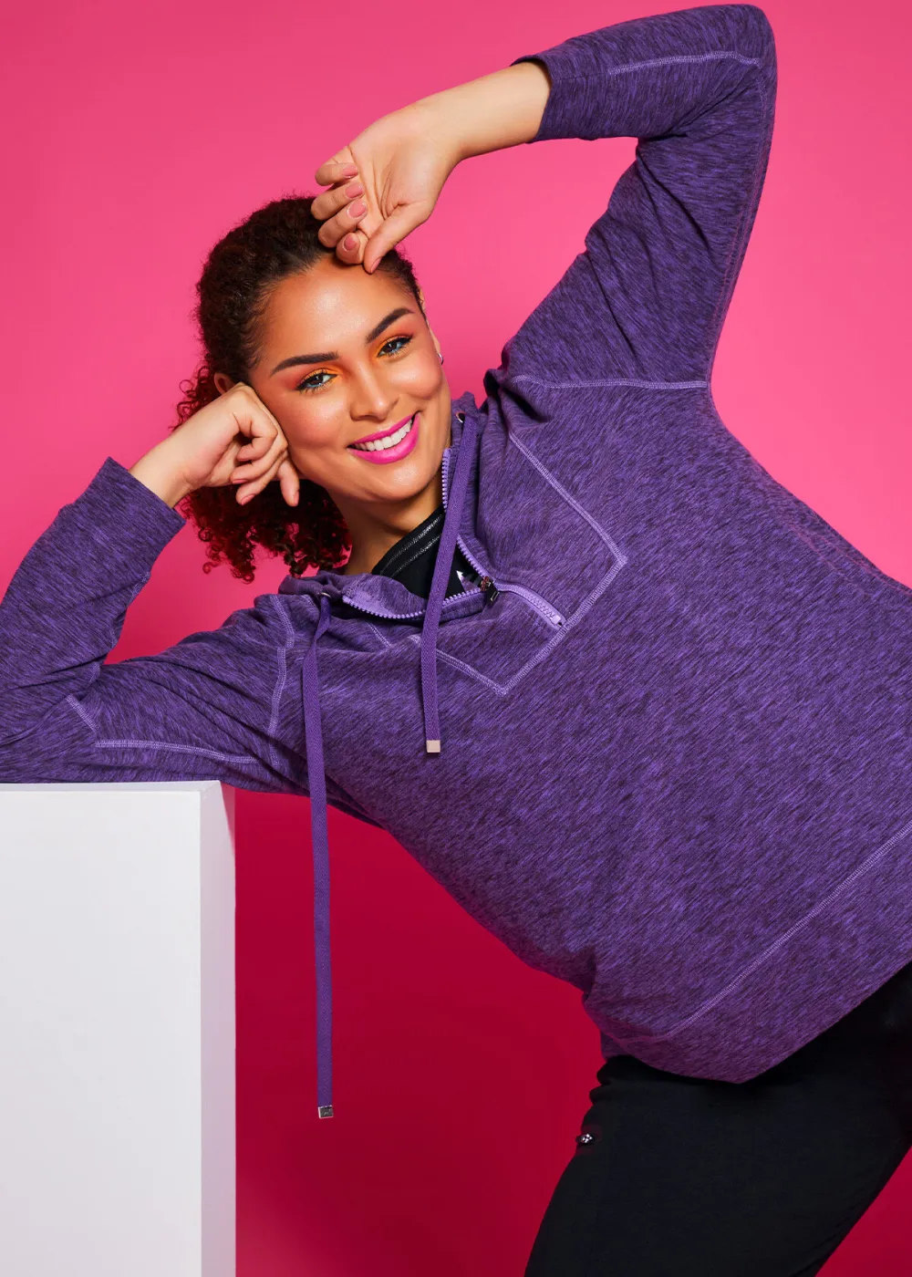 Brushed Tech Half Zip Top