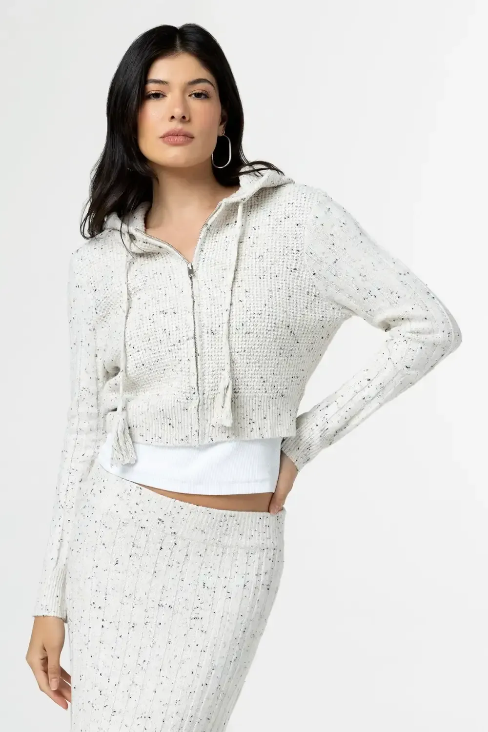 Shea Crop Knit Hoodie