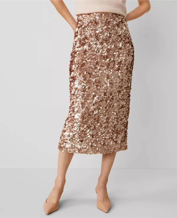 Studio Collection Sequin Column Midi Skirt