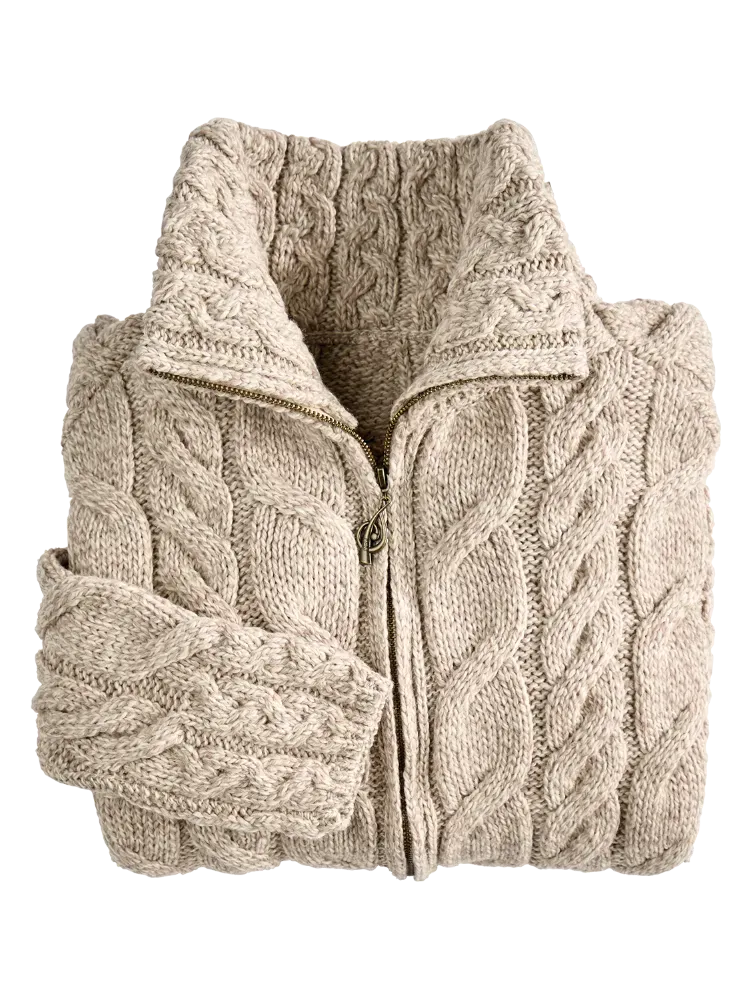 Women's Irish Supersoft Wool Full-Zip Cardigan