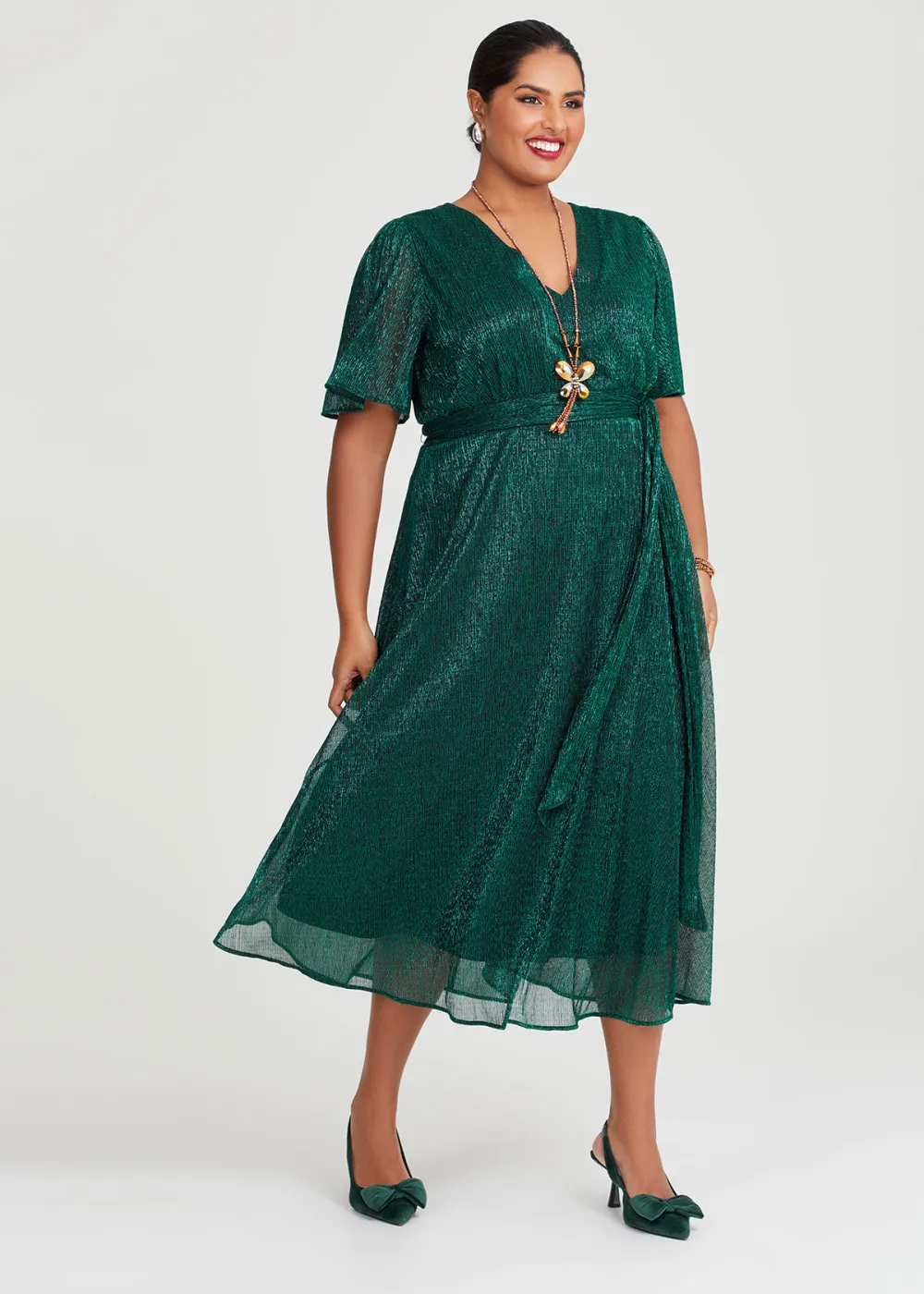 Brienne Shimmer Maxi Dress