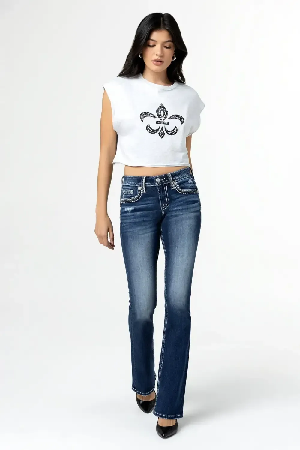 Stitched Nora Bootcut Jeans