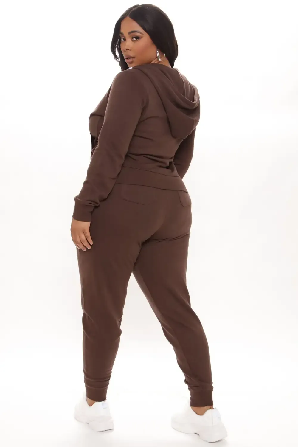 Relaxed Vibe Zip Up Jacket - Chocolate