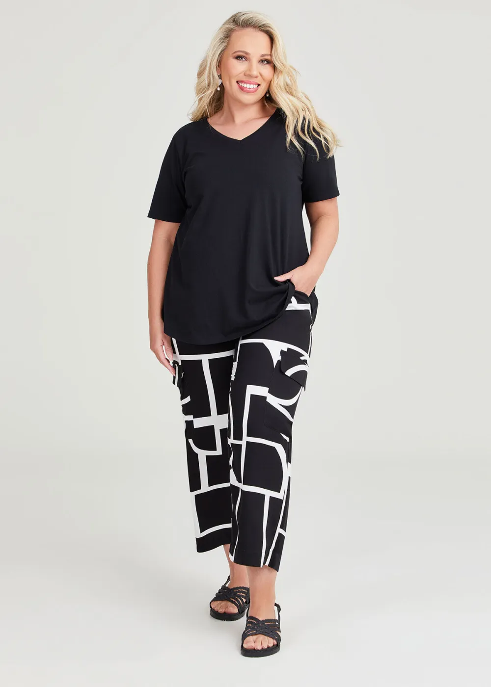 Natural Geo Print Pant