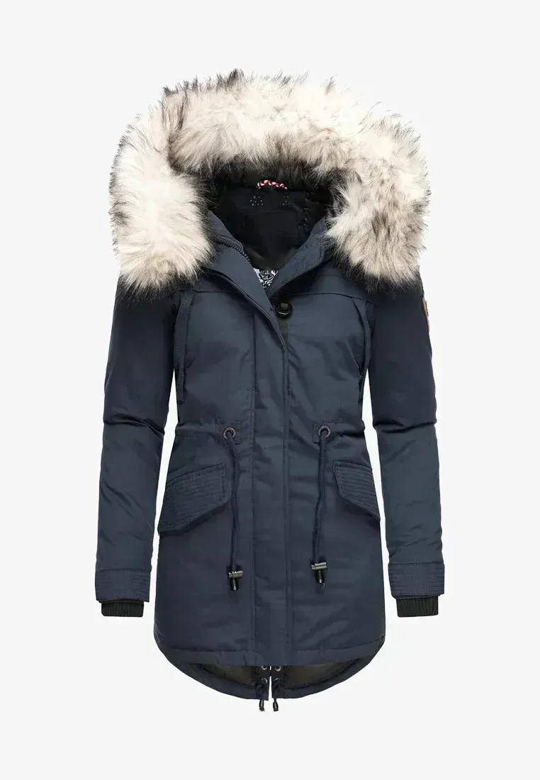 Warm winter ladies parka coat green
