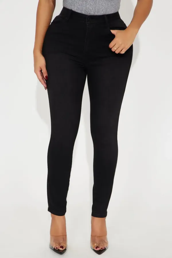 One Night Only High Rise Skinny Jeans - Black