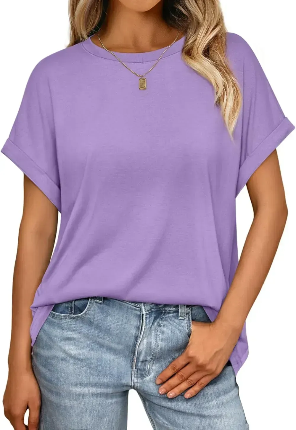 AUTOMET Women Tops Casual Basic T Shirts Loose Fit Crewneck Short Sleeve Summer Outfits