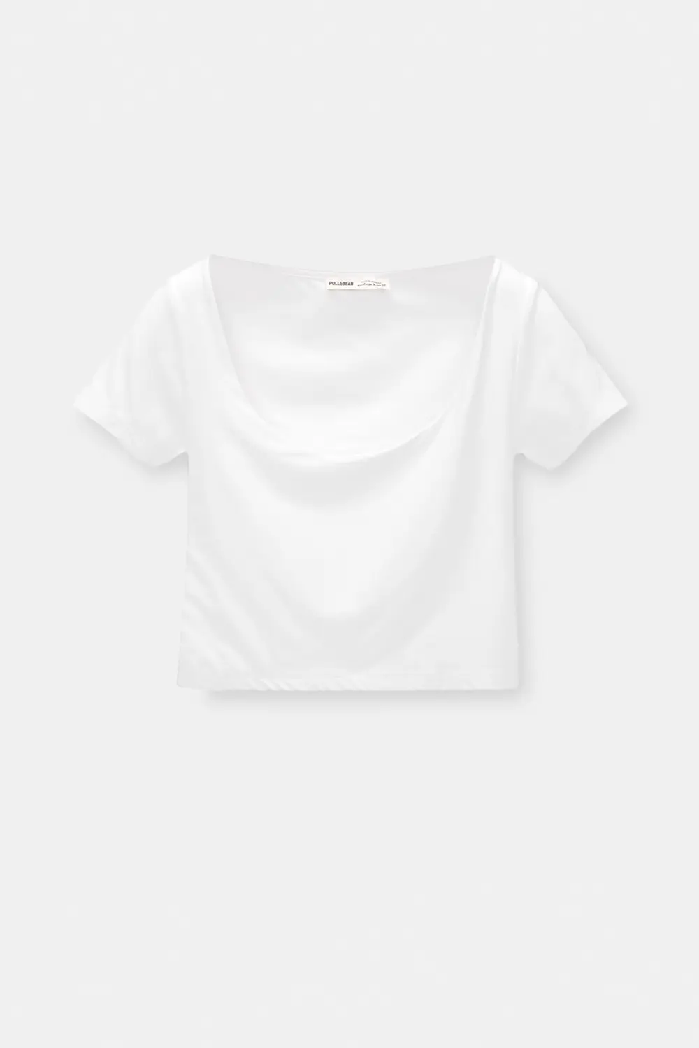 Cropped polyamide T-shirt