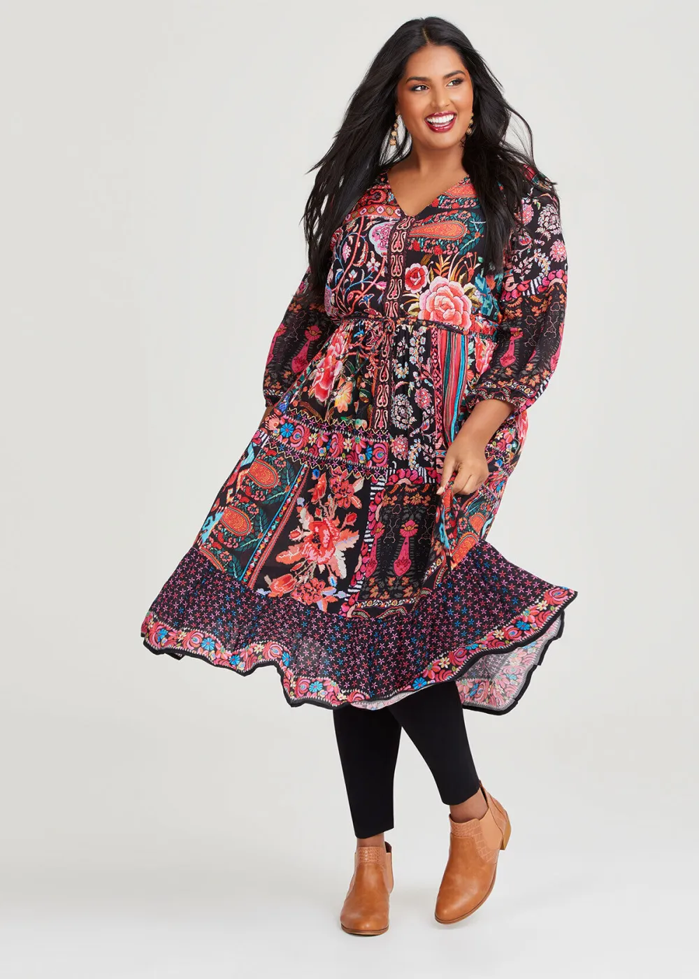 Natural Luisa Tier Dress