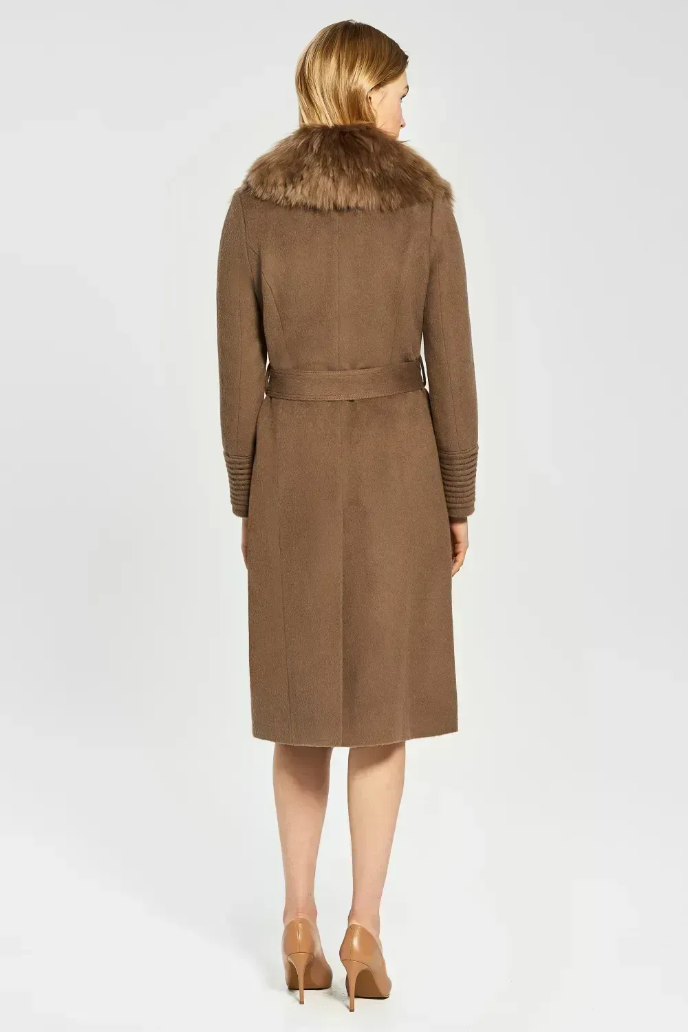 Long Coat with Fur Collar