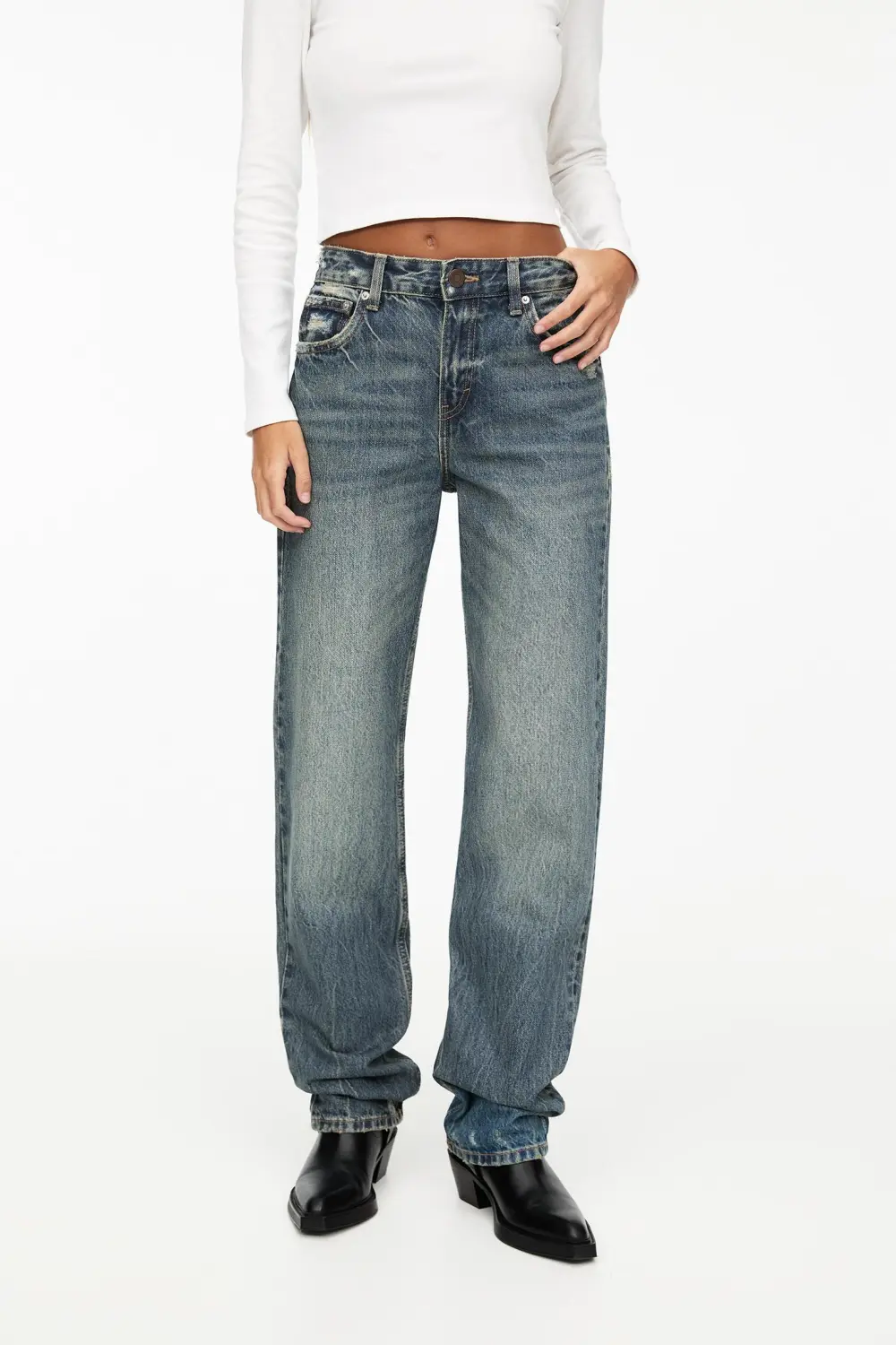 Jeans rectos tiro medio