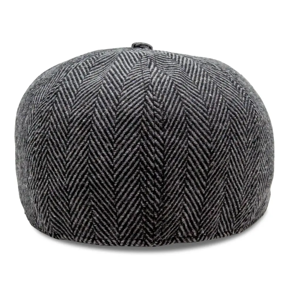 The Baker Boy Boston Scally Cap - Grey Herringbone