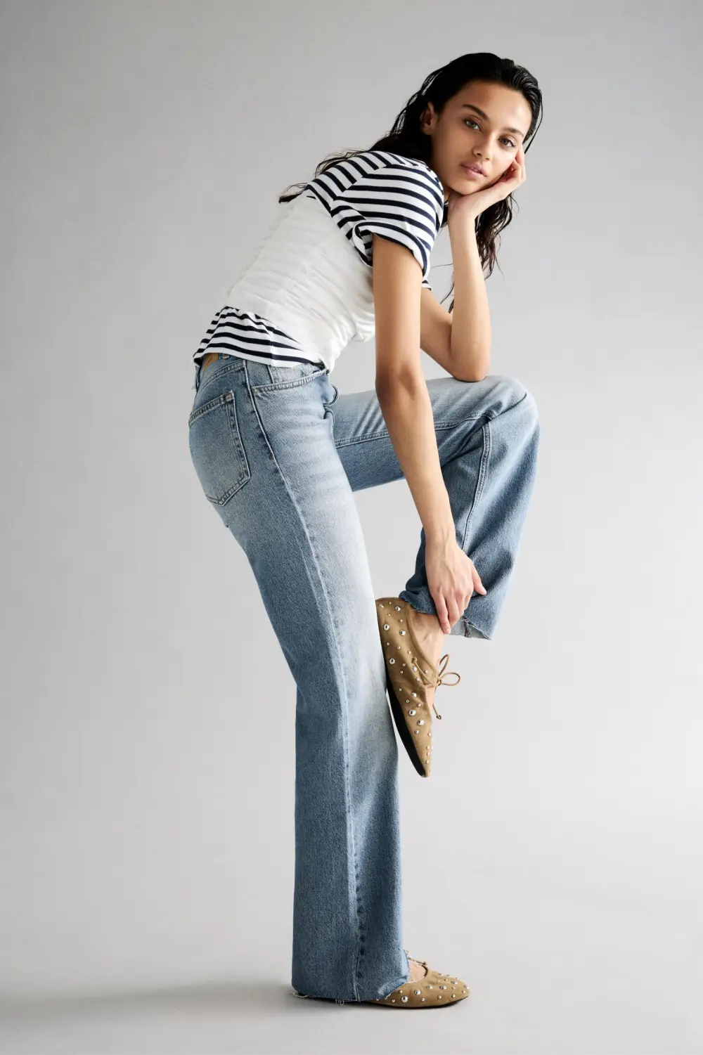 Jeans rectos tiro alto