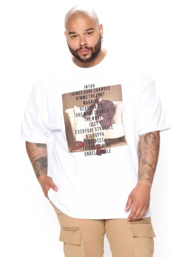 Biggie Lyrical Short Sleeve Tee - White