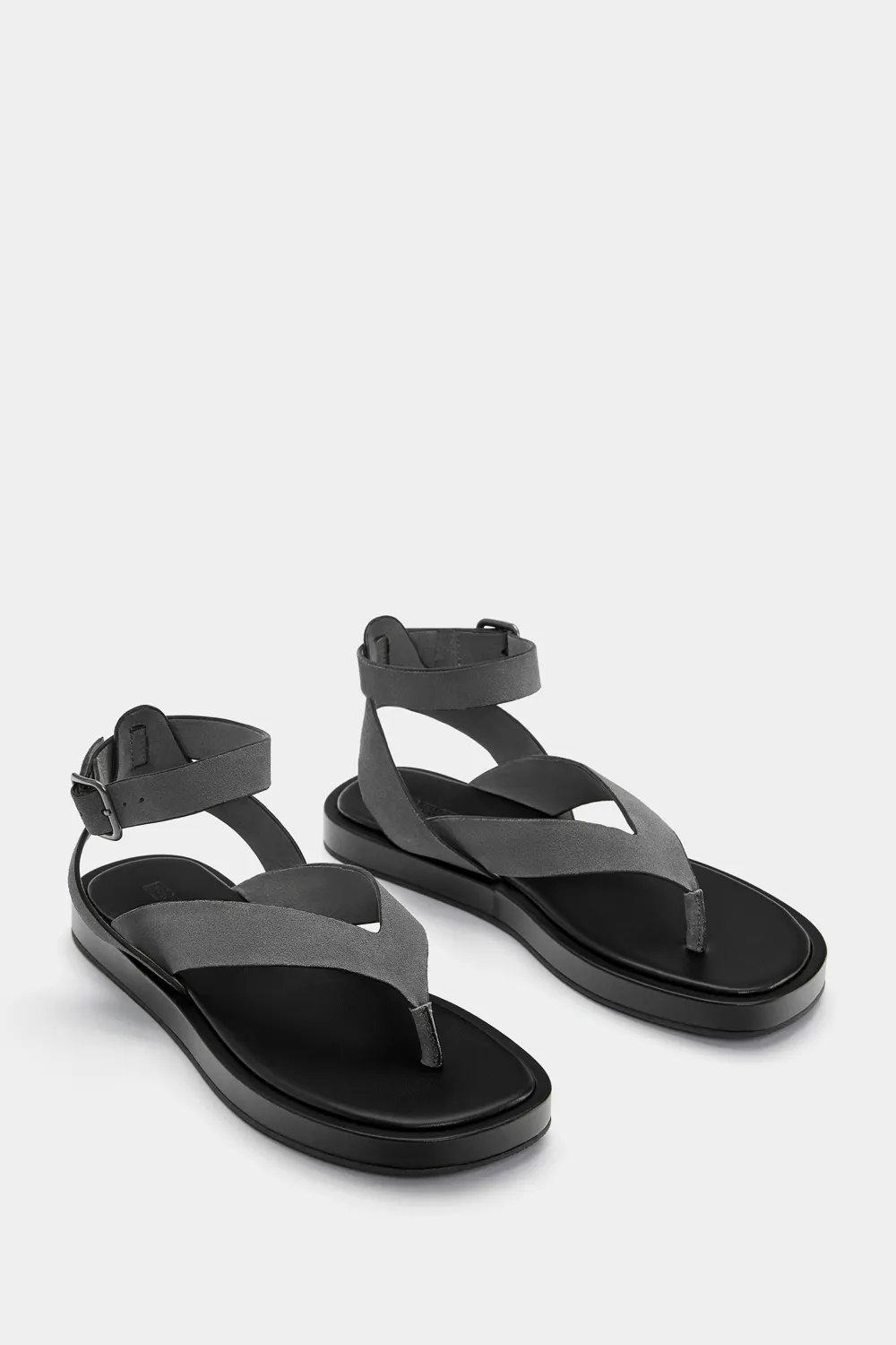 Sandalias planas tiras piel