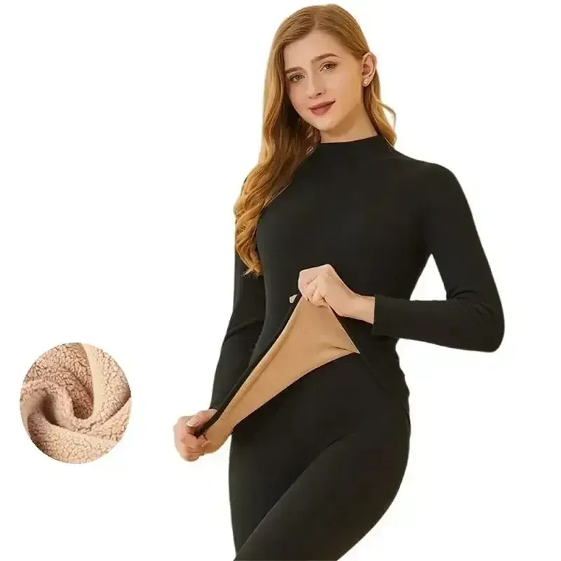 Winter Thermal Underwear Double Layer Warm Lingerie Suit