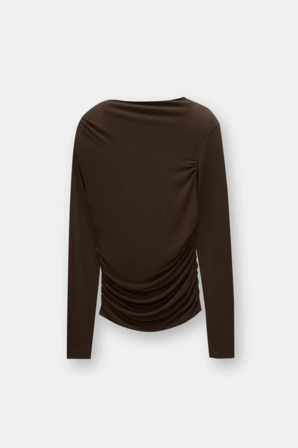 Gathered long sleeve top