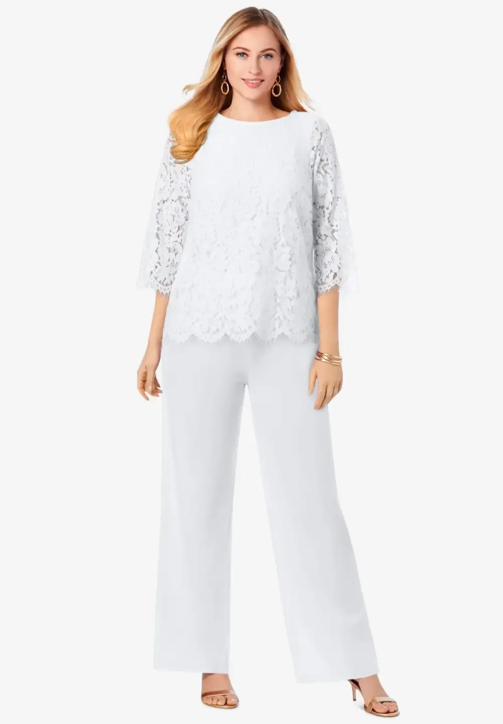 Popover Lace Jumpsuit
