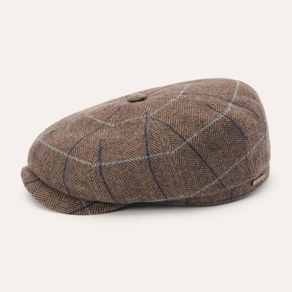 Wool Herringbone Hatteras Cap