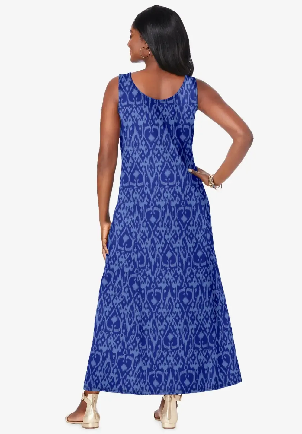 Stretch Cotton Tank Maxi Dress