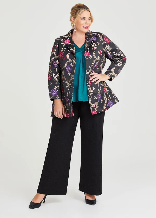 Floral Jacquard Event Jacket