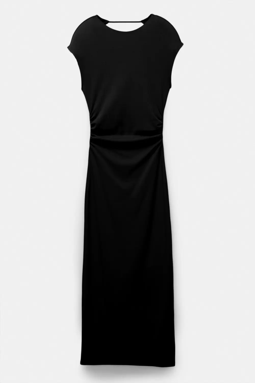 Vestido midi frunces