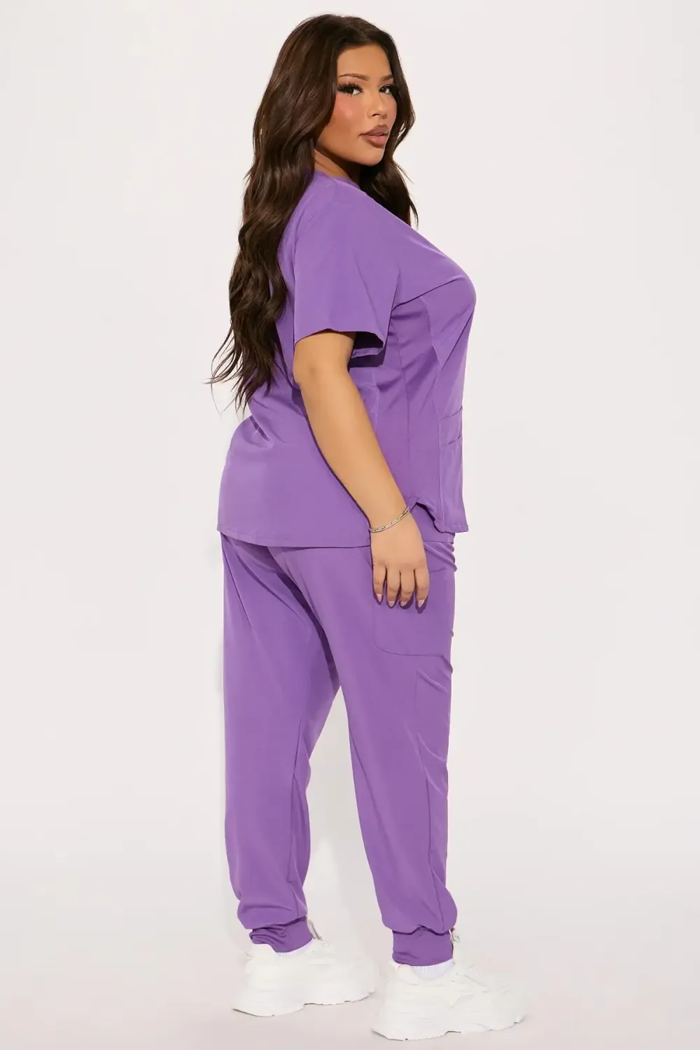 Full Shift 4 Way Stretch Uniform Scrub Set - Purple