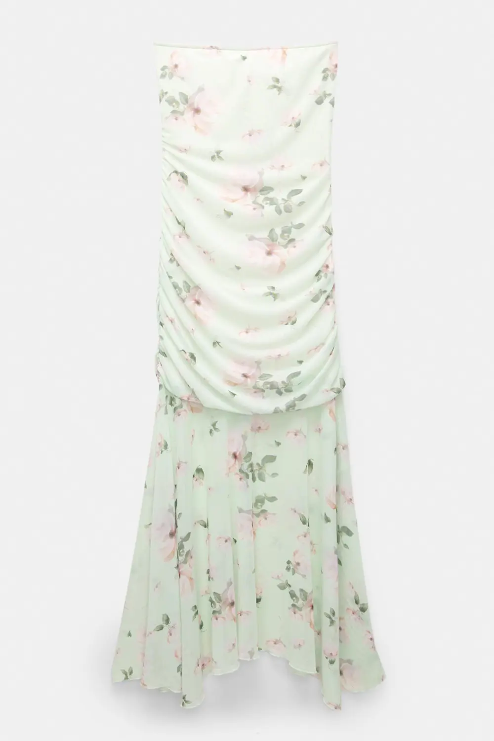 Vestido midi tul flores