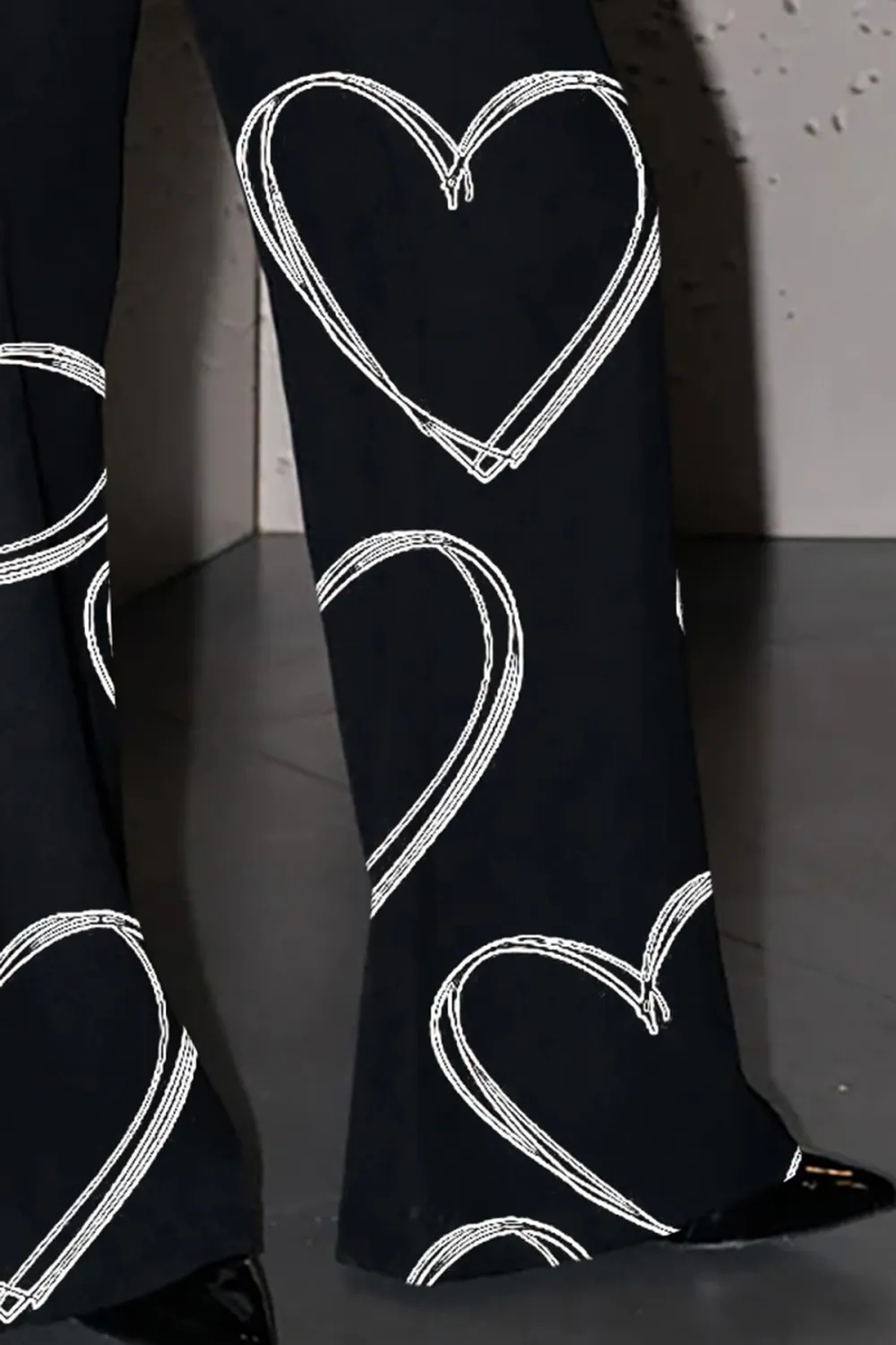 Graceful Two Tone Ruffle Layered Low Rise Hybrid Bootcut Pants