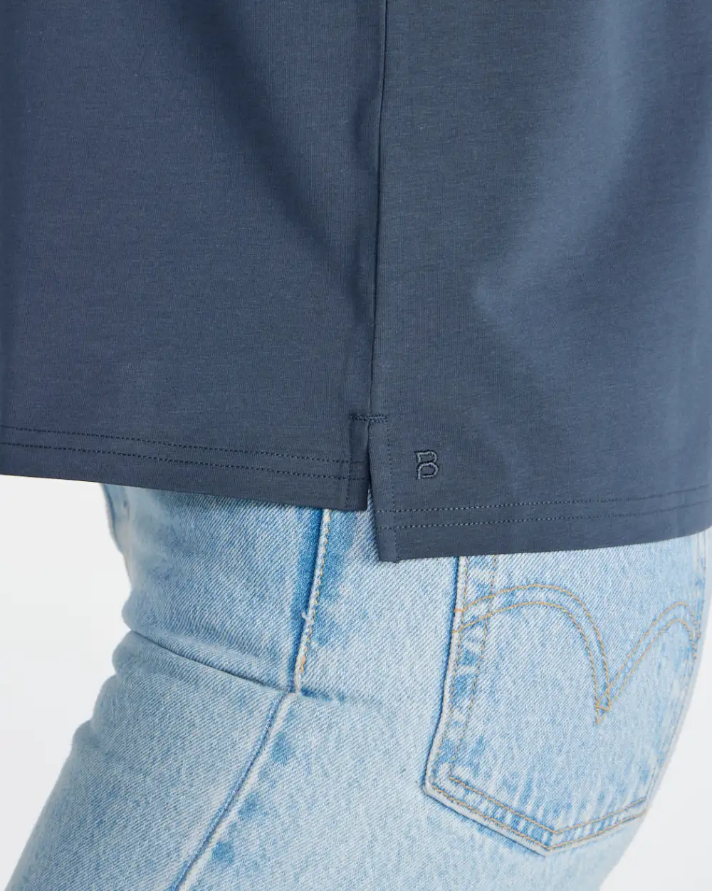 Lux Relaxed Split Hem Pocket Tee