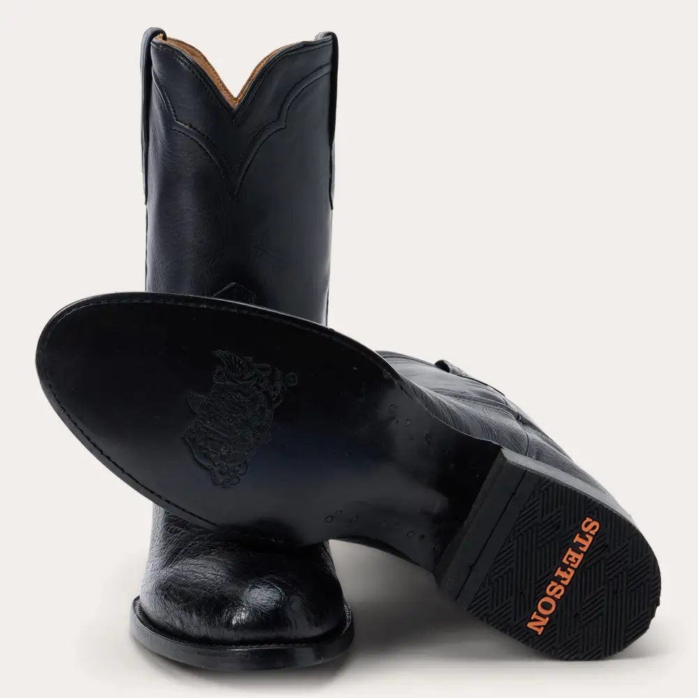 Clay Smooth Ostrich Boots