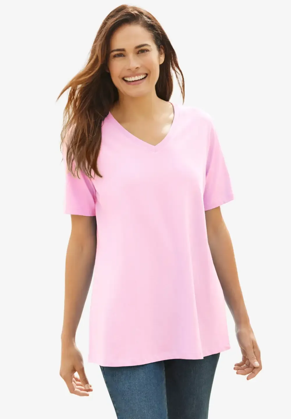 Perfect Short-Sleeve V-Neck Tee