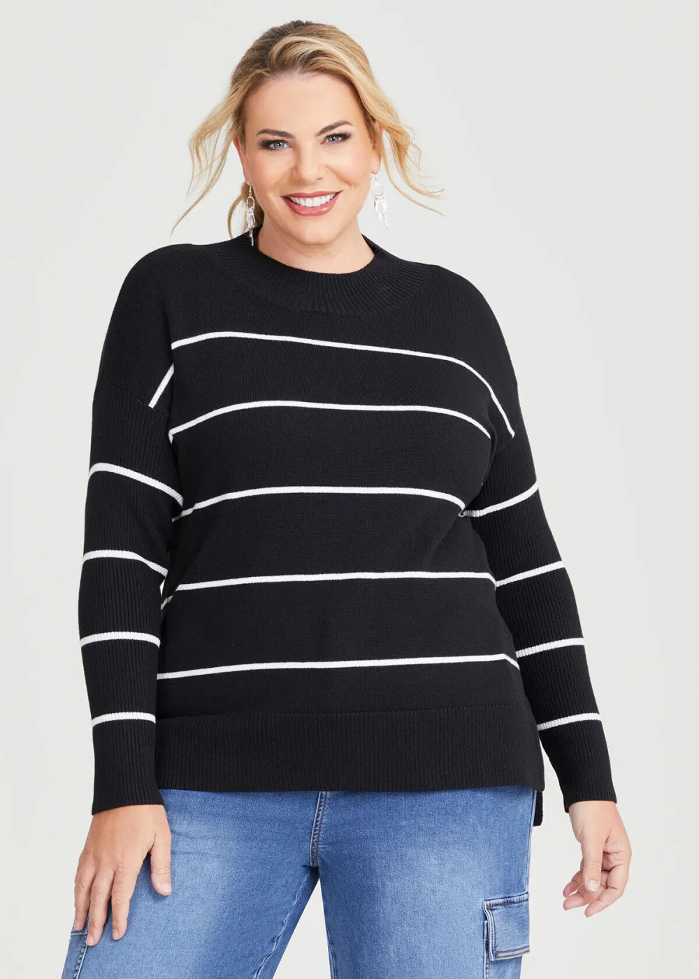 Hi-lo Stripe Jumper