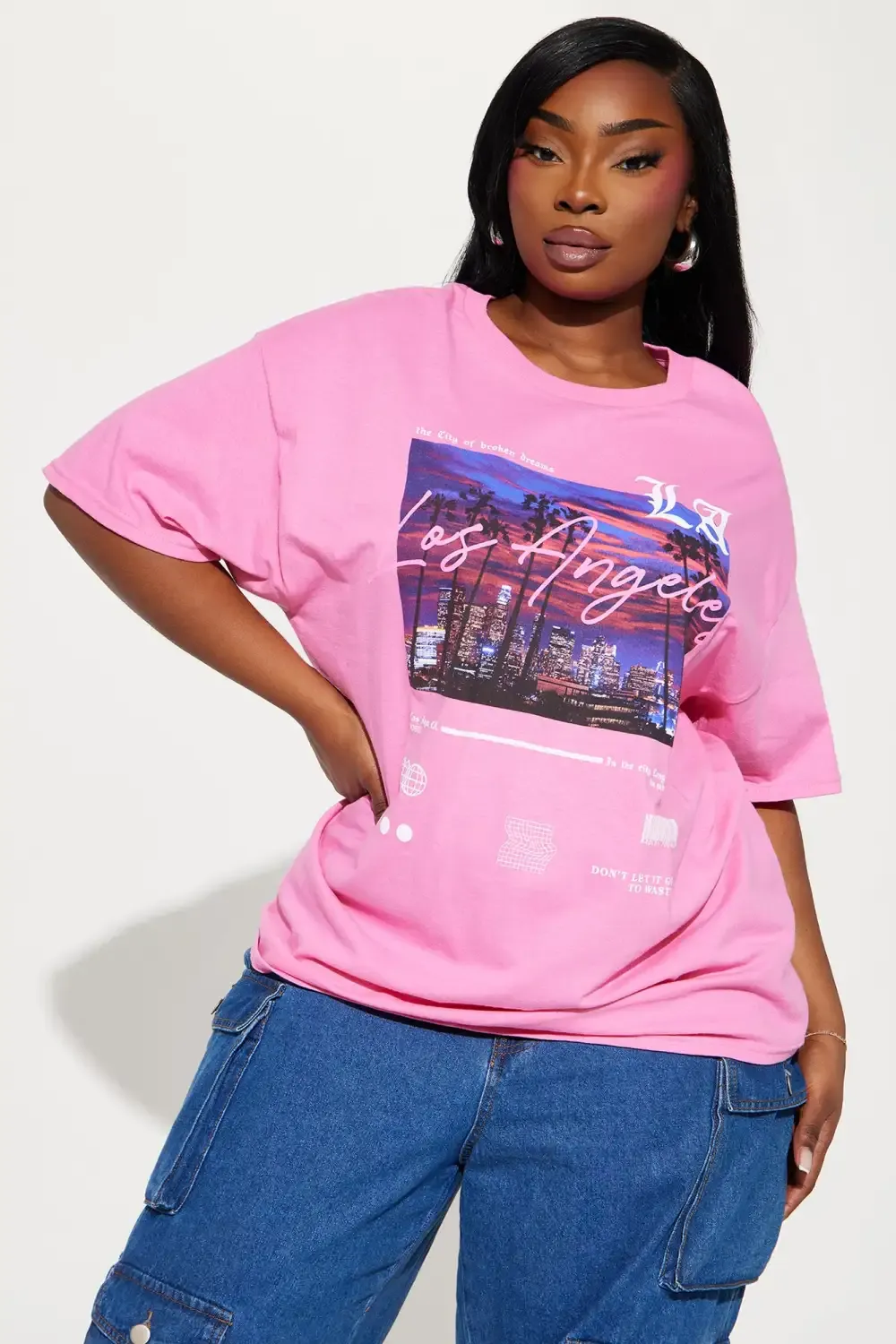 West Side Views Short Sleeve Tee - Pink