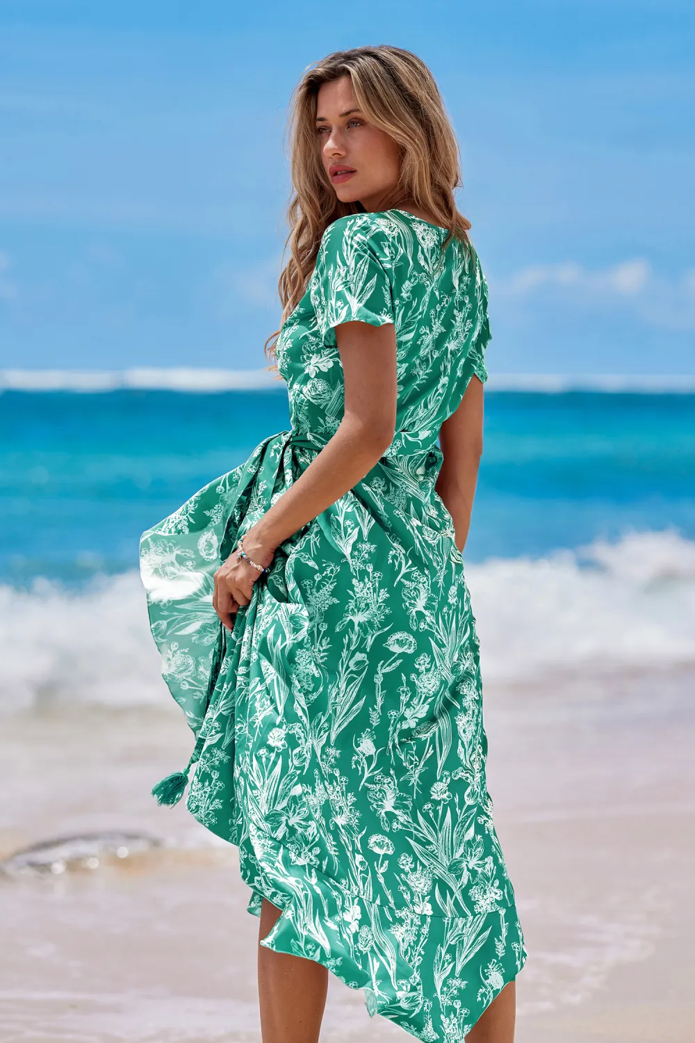 Twirl All Night Floral Midi Dress