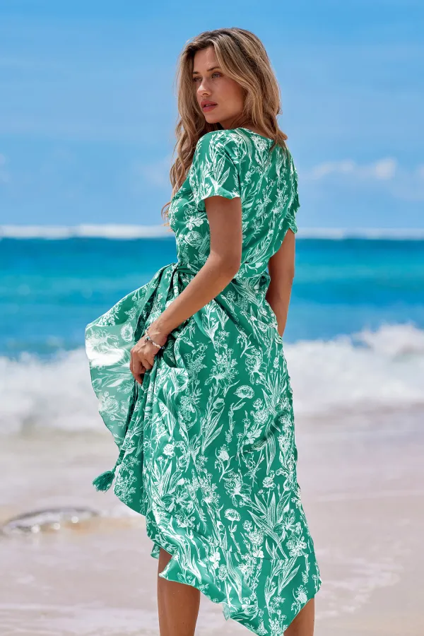Twirl All Night Floral Midi Dress