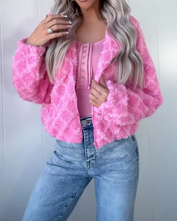 Pink Hooded Jacket