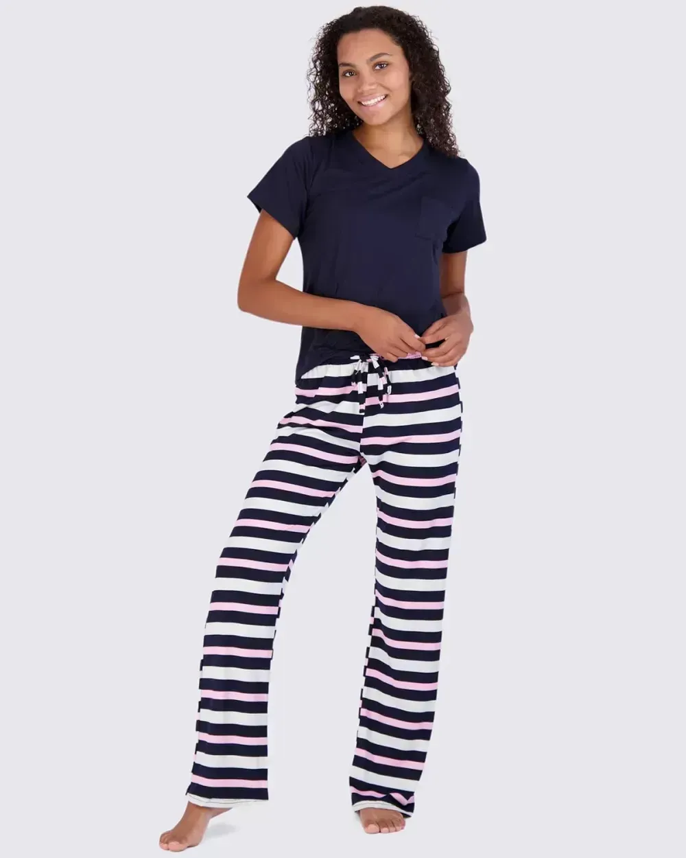 2 Pack: Women’s Pajama Set Super-Soft Short & Long Sleeve Top With Pants (Available In Plus Size)