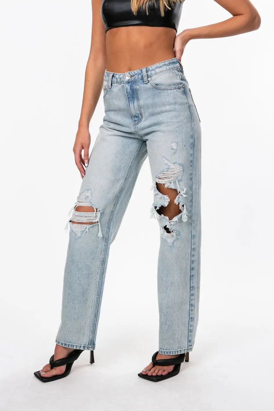 Wide Or Die Ripped Jeans