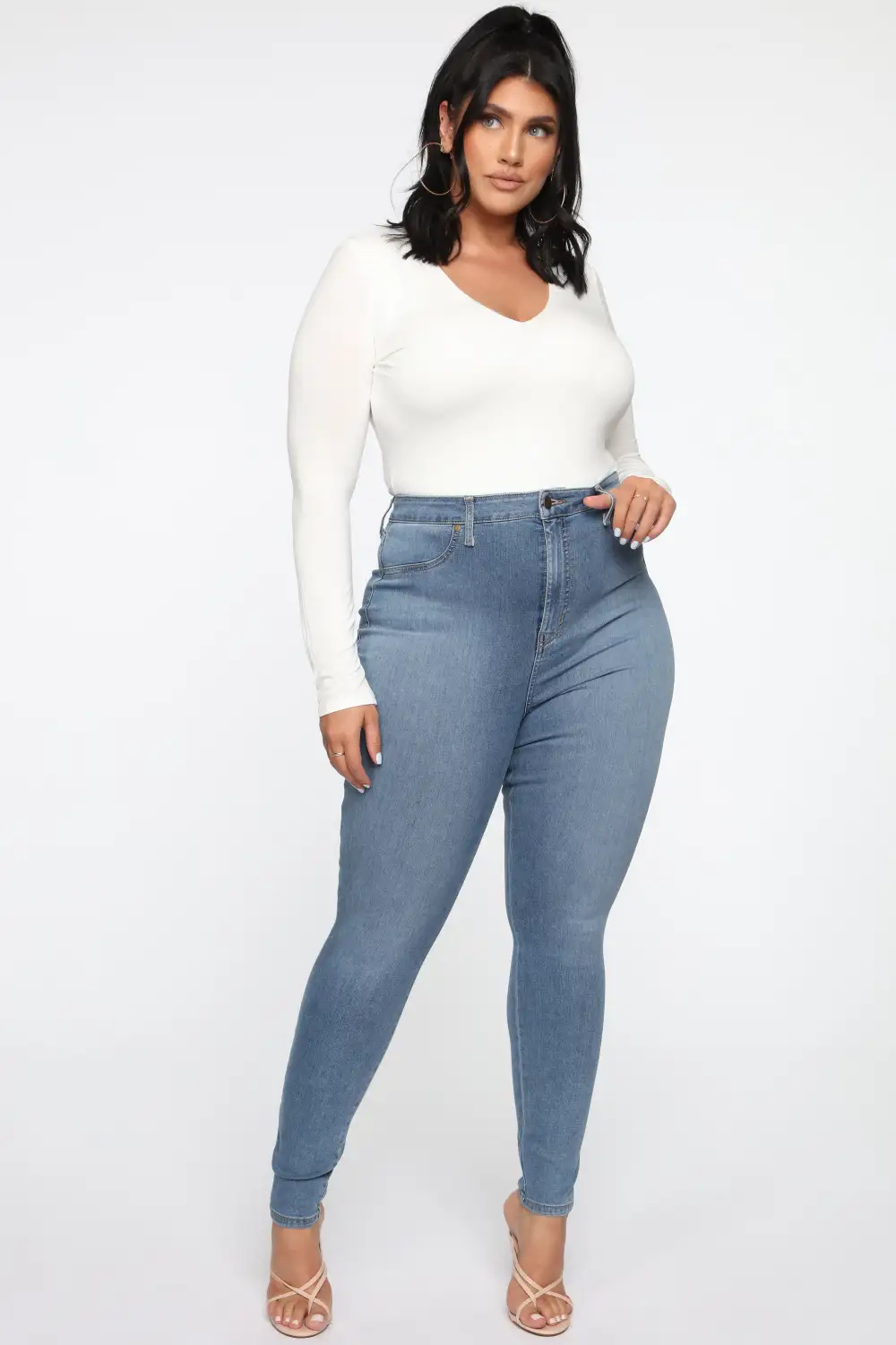 Flex Game Strong Super High Rise Skinny Jeans - Light Wash