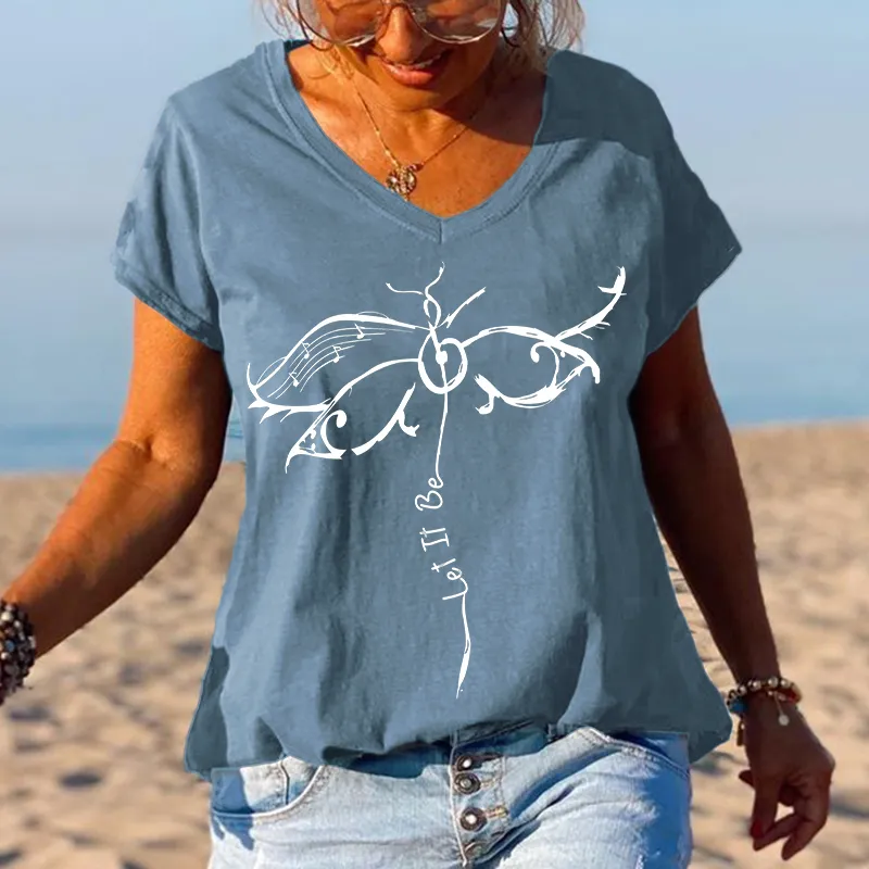 Let It Be Musical Note Unique Pattern Graphic Tees
