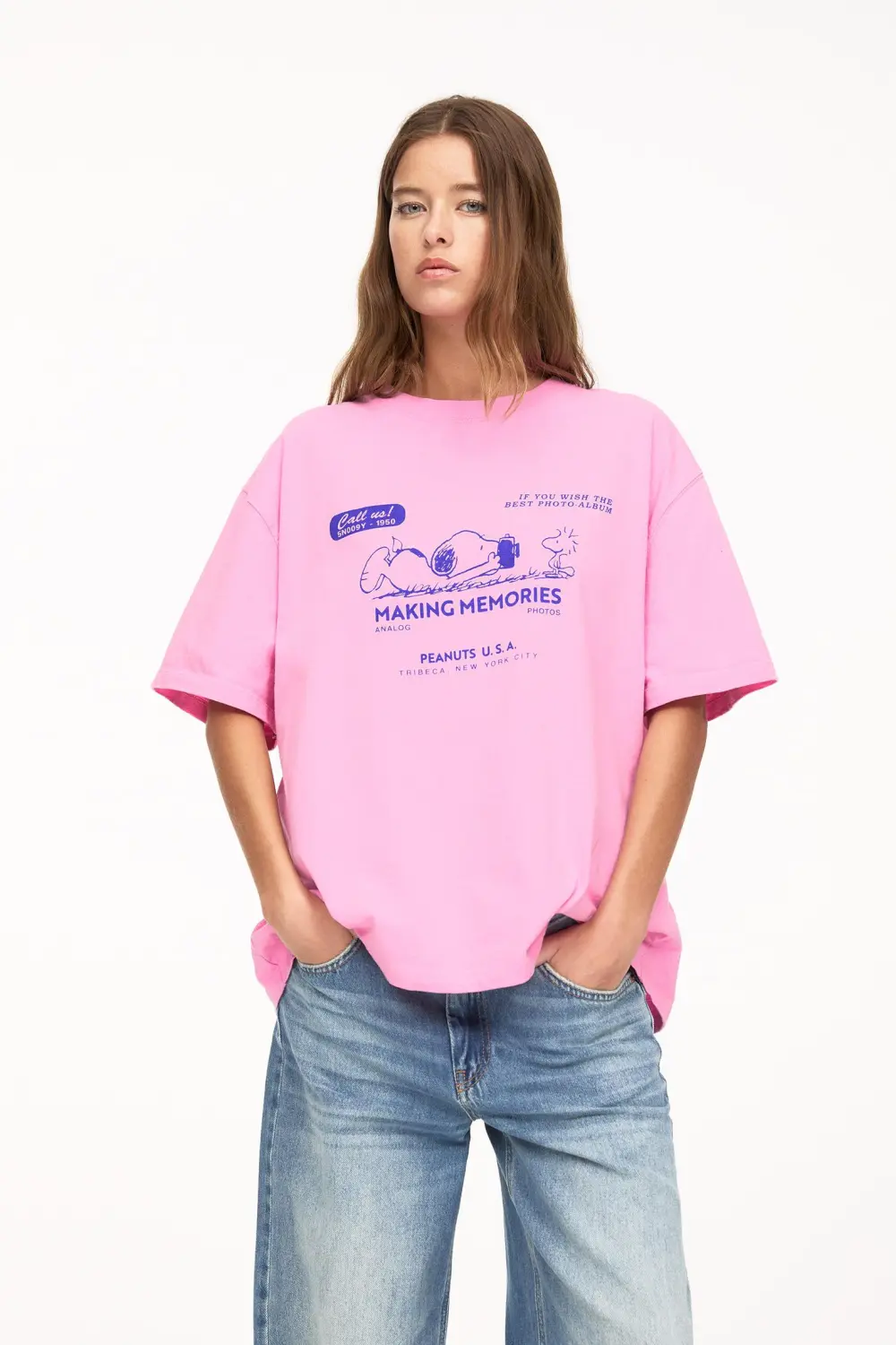 Camiseta rosa Snoopy